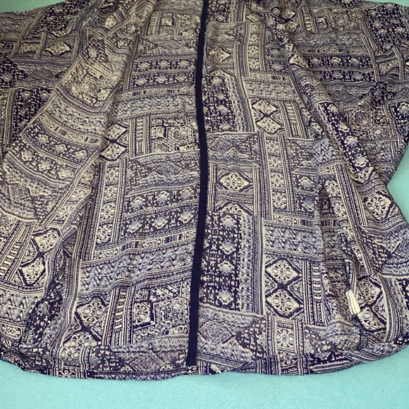 COTTON ON Anja draped kimono tribal patchwork pattern beaded short sleeve size M - Picture 4 of 9